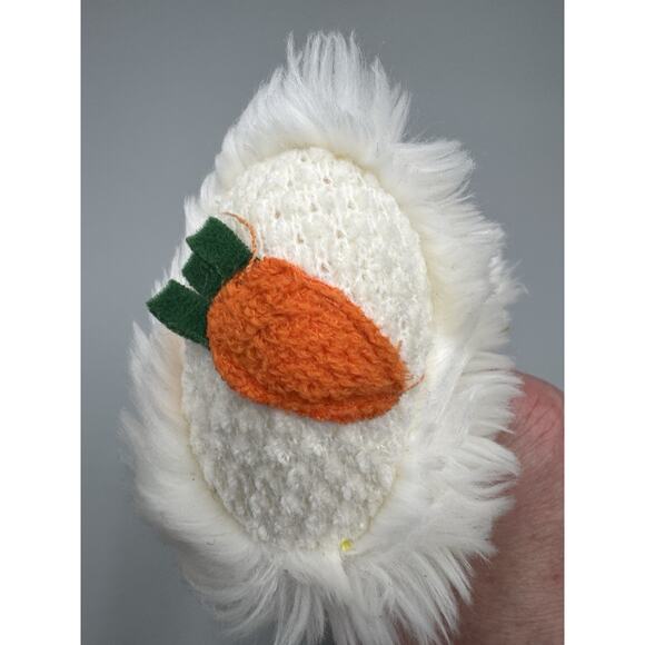 Walmart White Bunny Rabbit W/ Polka Dot Ribbon Now Tie Carrot On Foot Plush 12” - Picture 5 of 8